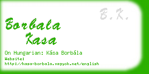 borbala kasa business card