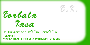 borbala kasa business card